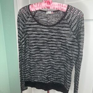 Kut From The Kloth Edythe Eyelet Knit Sweater Medium